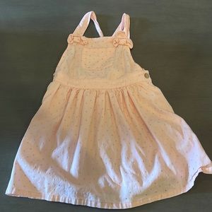 Girls pink pinafore dress